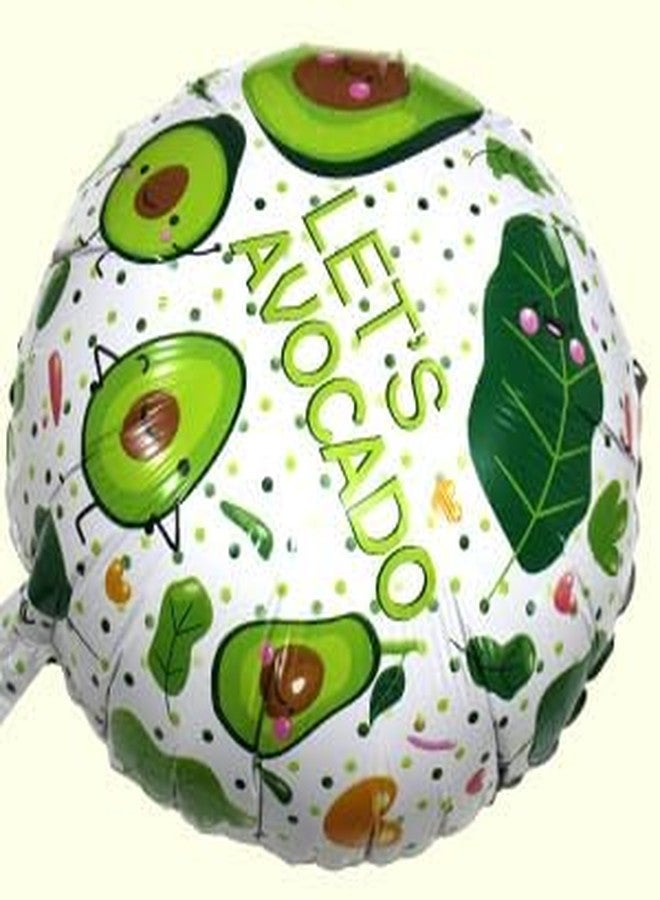 Atpata Funky Mexican Theme Jumbo Self Standing Foil Balloons Set - Cactus Nacho Avocado with Balloon Base | Spanish Fiesta Birthday Baby Shower Taco Party Centerpieces (Avocado 5pcs. Set) - Image 5
